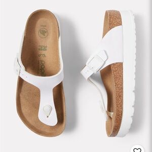 Birkenstock Papillio Gizeh Women's White Sandals size 41 US 10-10.5